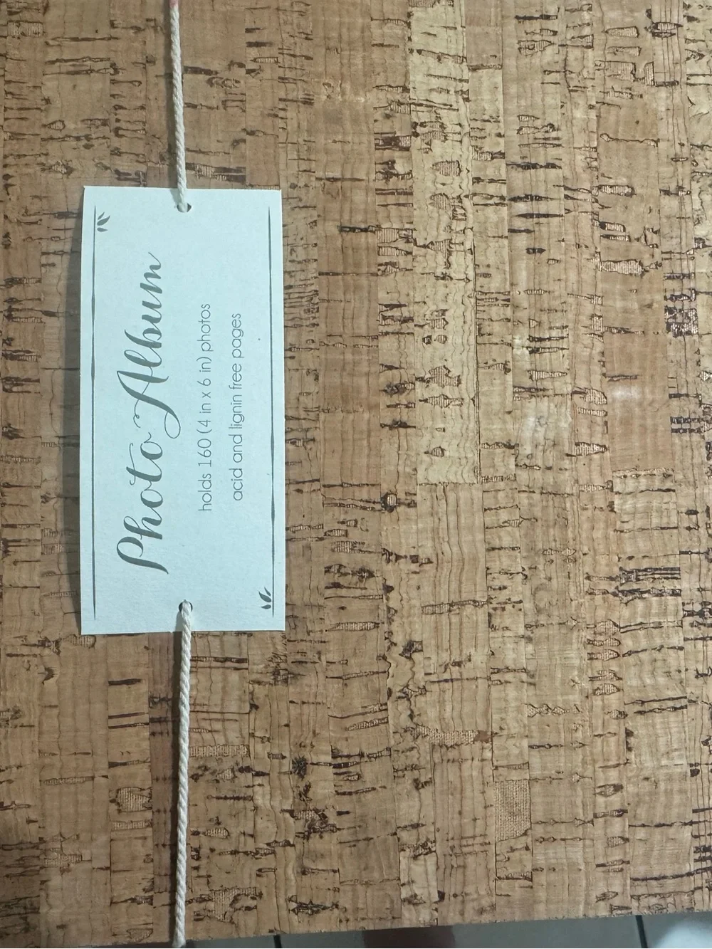 Photo-Album Cork Style Hanging Photo Album - Natural Brown